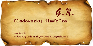 Gladovszky Mimóza névjegykártya